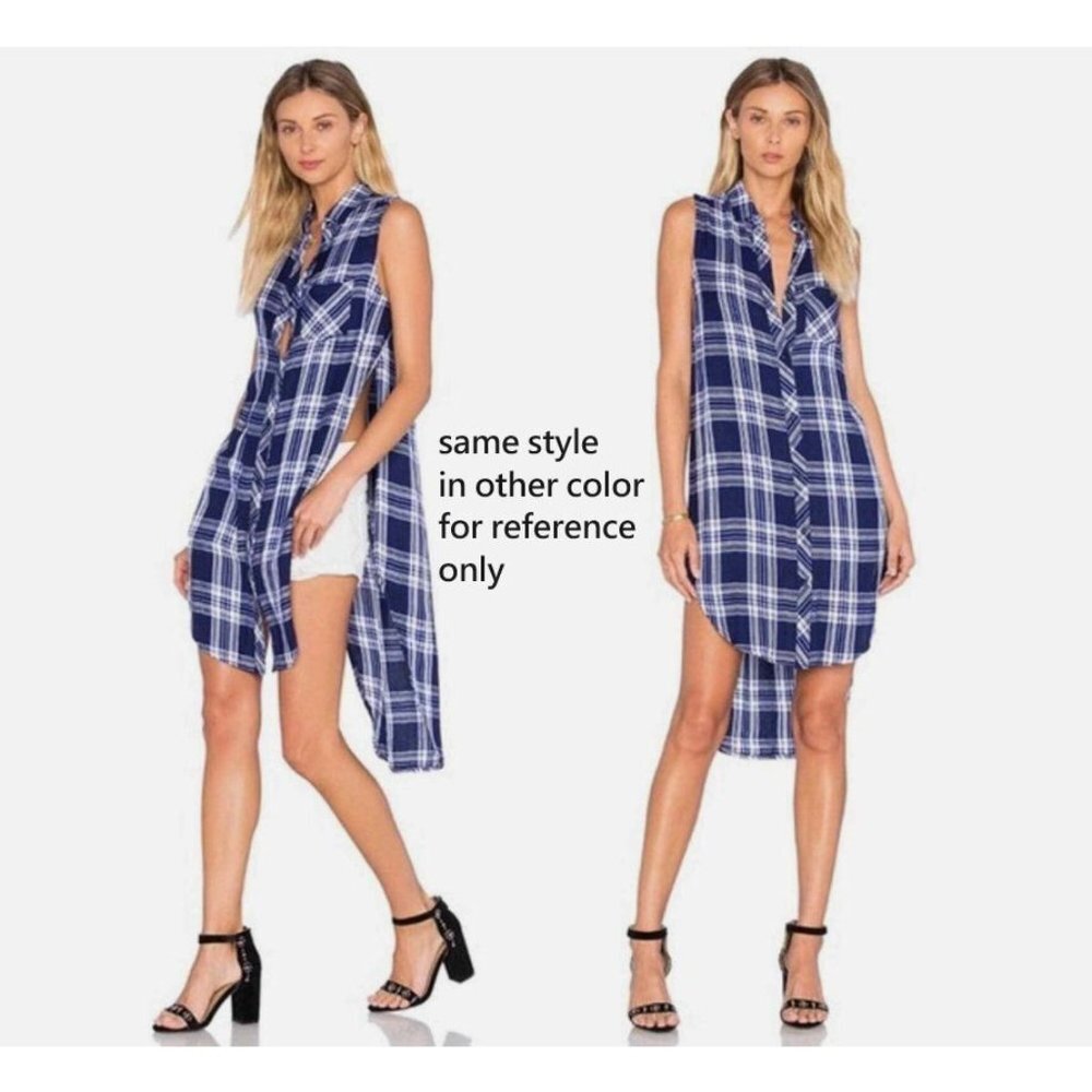 Rails Revolve Jordyn Plaid Long Button Up Shirt V… - image 2